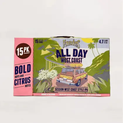 Founders All Day West Coast Style IPA Beer Cans (15-pack)