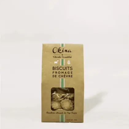 Okina Pyrenees Biscuits with Goat Cheese