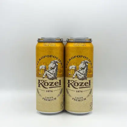 Kozel Czech Premium Lager Cans - 4-pack (500ml)