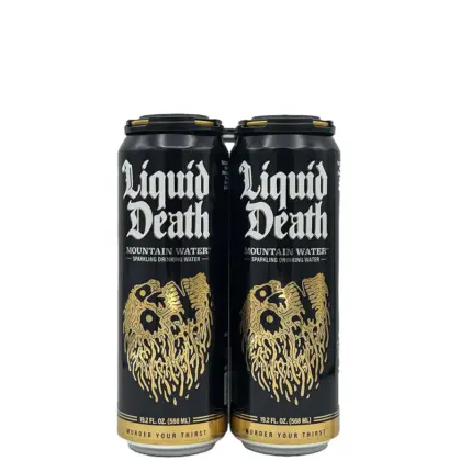 Liquid Death Water Sparkling Mountain 19.2 oz Cans (4-pack)